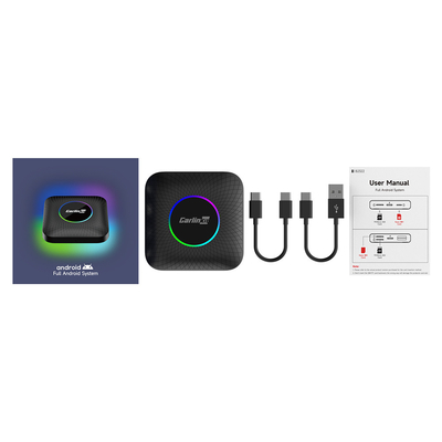 Cpc200 Tbox Ambient Usb Tbox Ambient Android 13.0 CarPlay Ai Box Sim Tf Card Slot Wireless Mouse Remote Control Car Play Box