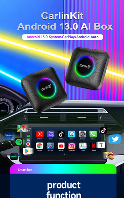 Multi Media TBox Ambient Dongle Android 13 SDM660 Wireless Android Auto Car Play 128GB FOTA Upgrade SIM TF Ai Box