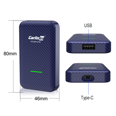 2 In 1  Wired to Wireless Adapter Carplay Android Auto CP2A Compatible With Wired CarPlay USB Plug And Play