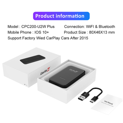 Auto Connection 3.0 Wired Carplay To Wirelss Carplay Adapter Converter U2W Plus For A1 A3 B9 A4 A5 A6 A7 A8 Q2 Q3