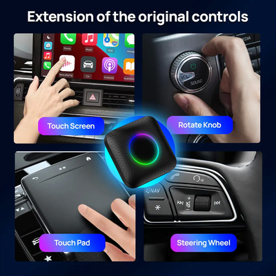 Multi Media New Cpc200 Tbox Ambient Usb 128 Gb Sim Tf Card Slot Wireless Mouse Remote Control Car Play Box Carplay Ai Android 13