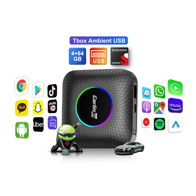 Multi-media TBox CPC200-tbox ambient Carplay & android auto AI Box  Android 13 8+128GB QCM6225 8-core Wireless TV Auto