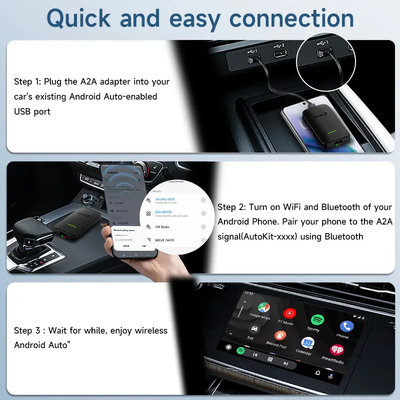 Fast Android Auto Wired To Wireless Adapter A2A Ai Box Built In Cuttingedge Dual Band Wifi