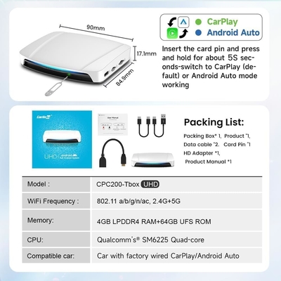 Wired Carplay and Android Auto to Tbox CPC200 Youtube Netflix Wireless Android 13 Carplay Magicbox