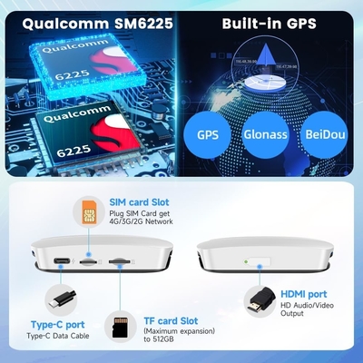Carplay And Andriod Auto To Multi Media Tbox UHD USB HDMI Port 8G 128Gb SM6225 Android 13 Video Ai Box