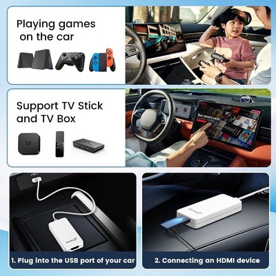 HD2CP CarPlay To HDMI Conversion Box 1080P Car TV Mate Adapter Bluetooth Connectivity