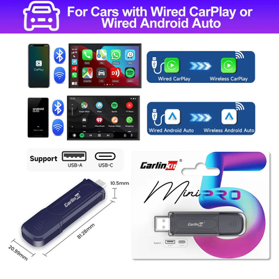 Wired To Wireless Mini SE Pro Ai Smart Box Wireless Adapter Carplay  Android Auto Wireless Carplay Dongle