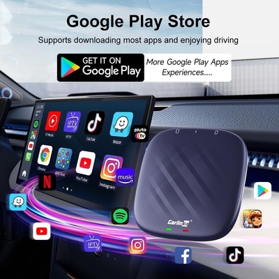 Wired to Wireless Adapter CarPlay Smart Car Ai Box Tbox Plus 8-Core 8g 128gb with Streaming Apps YouTube Netflix Wifi GPS LTE Android 13