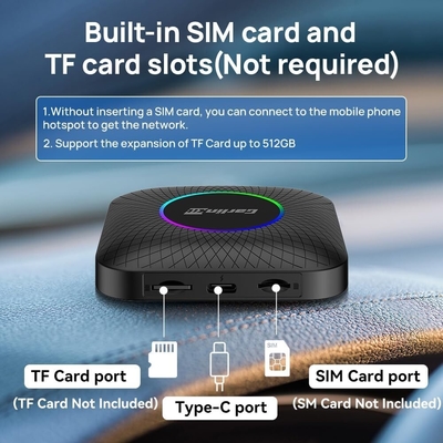 CPC200-Tbox Ambient USB Ai Box Wireless Android 13.0 Carplay Adapter Compatible 2016-2022 With Wired Carplay Car
