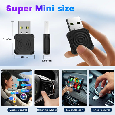 Carlinkit Mini Ultra1 Type C USB Dongle Wireless Carplay and Android Auto Adapter with Dual Core 1.0GHz MIPS CPU