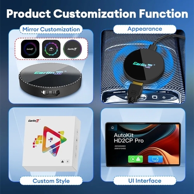 HD2CP Pro Wireless Adapter Carplay Android Auto to Hdmi Video Input Conversion Box Compatible with CarPlay Wired Cars