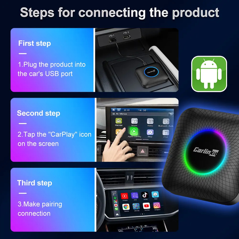 Multi Media Cpc200 Tbox Ambient 128Gb SDM660 Wireless Car Play Adapter Box Youtube Carplay netflix Carlinkit Ai Smart magicbox
