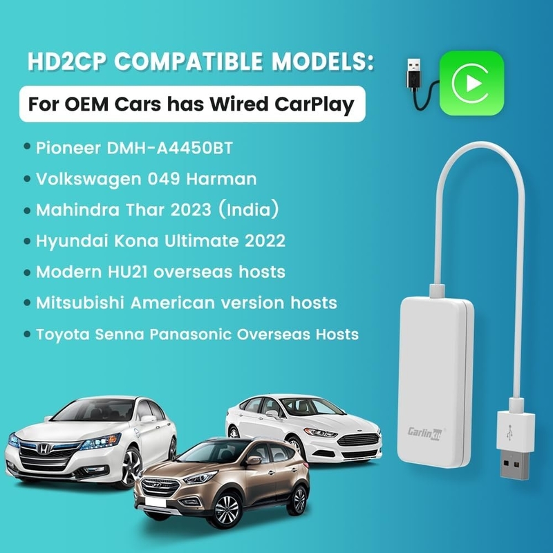 Multimedia Carlink CPC200-HD2CP Wired Carplay To HDMI 1080P Screen Adapter Plug And Play