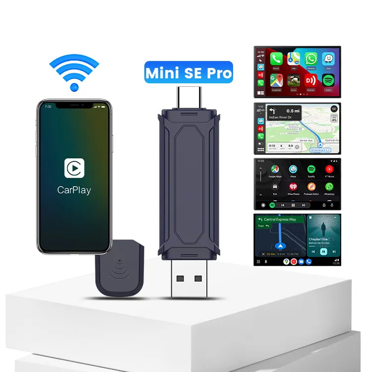 Wired Carplay And Android Auto To Wireless Mini SE5-Pro Ai Box With Steering Wheel Controls